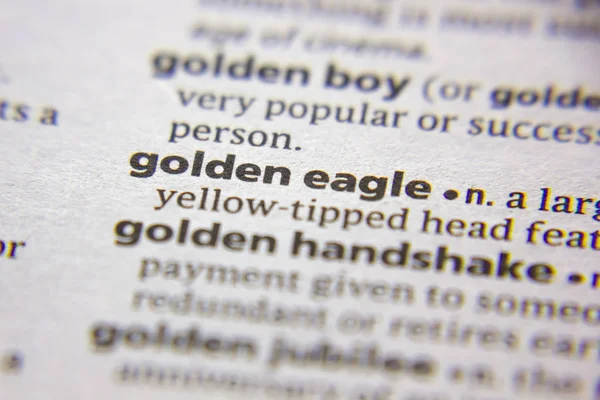 Sözlükte kelime veya ifade Altın kartal.