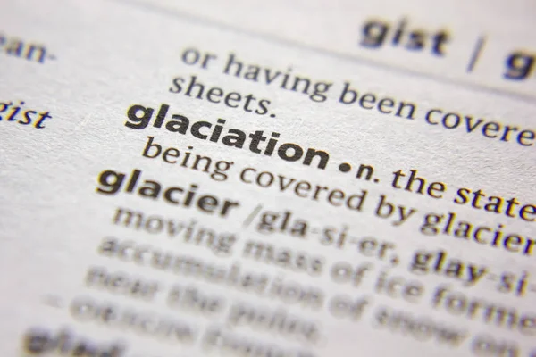 Sözlükteki sözcük veya tümcecik Buzullaştırma.