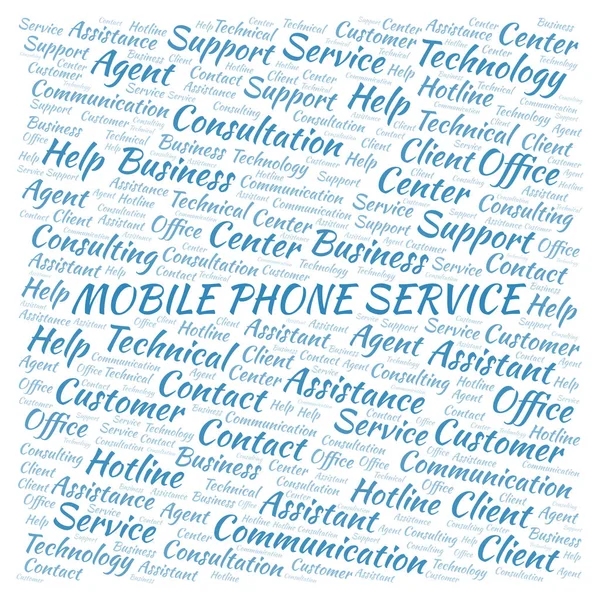 Mrak slova služby mobilního telefonu. — Stock fotografie