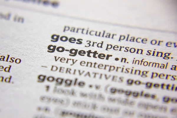 Sözlükteki sözcük veya tümcecik Go-getter.