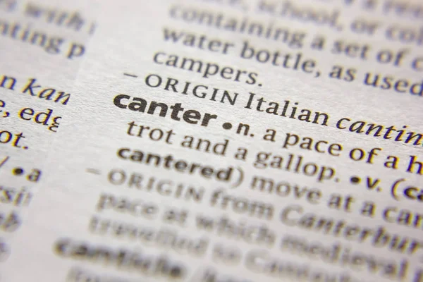 Sözlükte kelime veya ifade Canter.