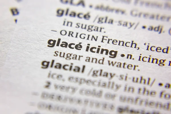 Sözlükte Glace buzlanma sözcüğü veya tümceciği.