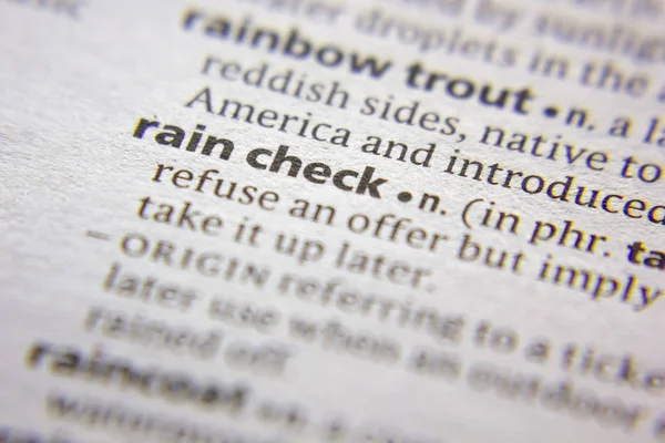 Sözlükte Sözcük veya tümcecik Yağmur denetimi.