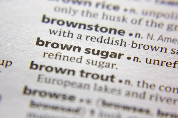Sözlükte kelime veya ifade Kahverengi şeker.