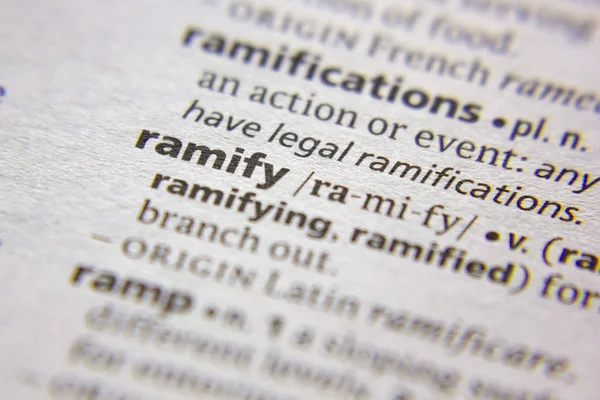 Sözlükte Kelime veya ifade Ramify.