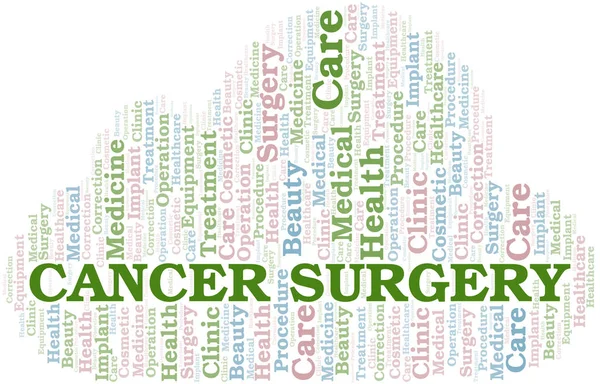 Cancer Surgery word cloud vector made with text only. — Stock Vector