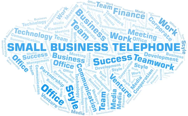 Small Business telefonos szófelhő. Csak szövegből készült kollázs. — Stock Vector