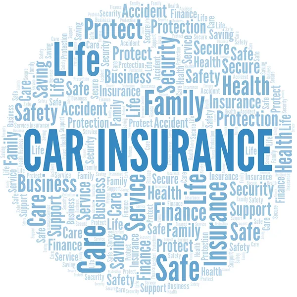 Car Insurance word cloud vector made with text only. — Stock Vector