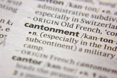 Sözlükte Kelime veya ifade Ktonment.