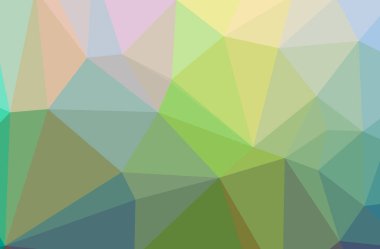 Soyut yeşil, sarı yatay düşük Poli arka plan resmi. Güzel çokgen tasarım deseni. 