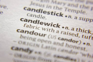 Sözlükte kelime veya ifade Candlewick.