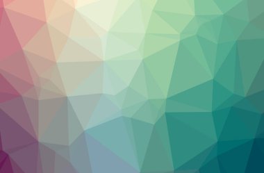 Mavi ve yeşil yatay düşük Poli arka plan resmi. Güzel çokgen tasarım deseni. 