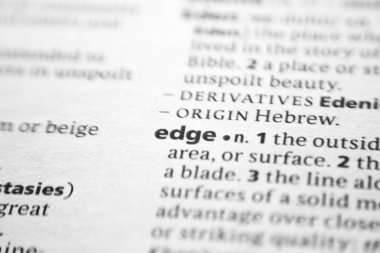 Sözlükteki Sözcük veya tümcecik Kenar.