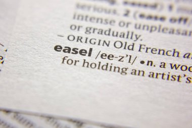 Sözlükte Sözcük veya tümcecik Easel.
