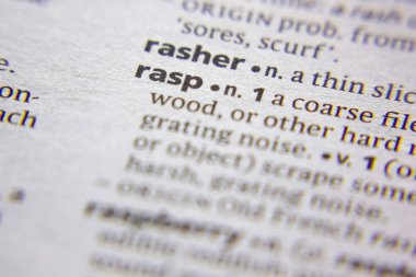 Sözlükte Kelime veya deyim Rasp.