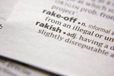 Sözlükte Kelime veya ifade Rakish.