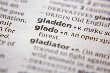 Sözlükte Glade sözcüğü veya tümceciği.