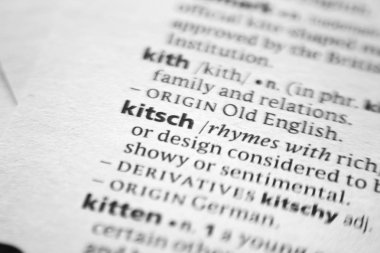 Sözlükte Kelime veya tümcecik Kitsch.