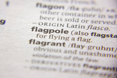 Sözlükte Sözcük veya tümcecik Bayrak Direği.