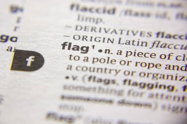 Sözlükteki sözcük veya tümcecik Bayrak.