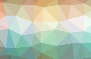 Soyut mavi, turuncu, sarı yatay düşük Poli arka plan resmi. Güzel çokgen tasarım deseni. 