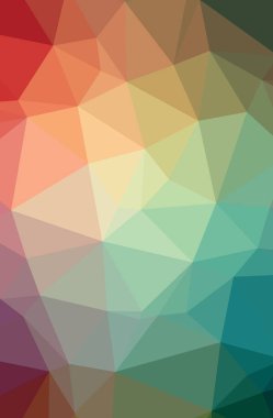 İllüstrasyon soyut yeşil, turuncu, pembe, kırmızı dikey düşük Poli arka plan. Güzel çokgen tasarım deseni. 