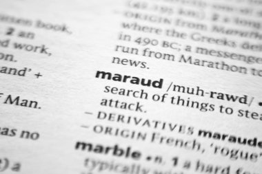 Sözlükte Sözcük veya tümceci maraud.