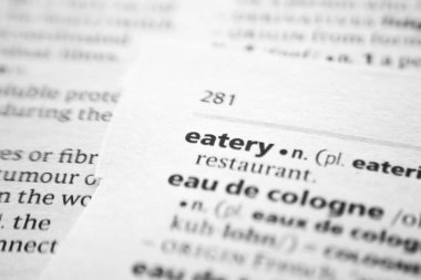 Sözlükteki kelime veya ifade Eatery.