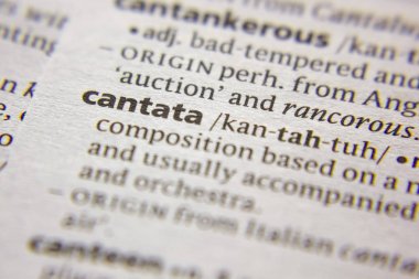 Sözlükte Kelime veya ifade Kantata.