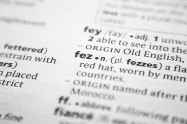 Sözlükte Fez sözcüğü veya tümceciği.