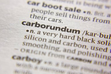 Sözlükte kelime veya ifade Carborundum.