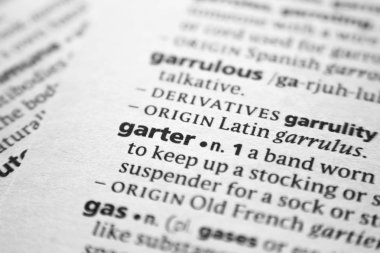 Sözlükteki sözcük veya tümcecik Jartiyer.