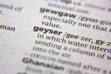 Sözlükte Sözcük veya tümcecik Gayzer.