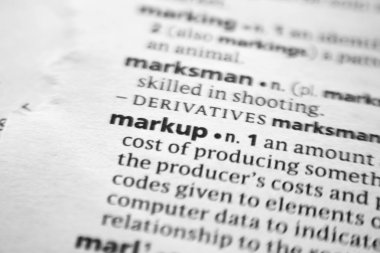 Sözlükte Sözcük veya tümcecik Biçimlendirme.