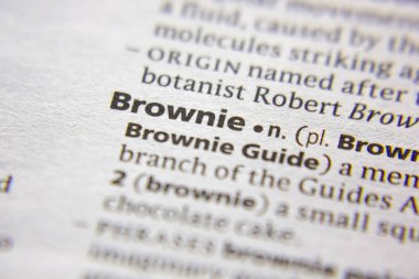 Sözlükte kelime veya ifade Brownie.
