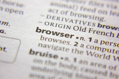 Sözlükteki sözcük veya tümcecik Tarayıcı.