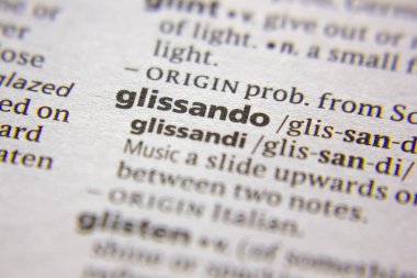 Sözlükte glissando sözcüğü veya tümceciği.