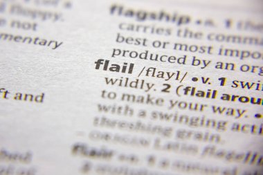 Sözlükte Flail sözcüğü veya tümceciği.