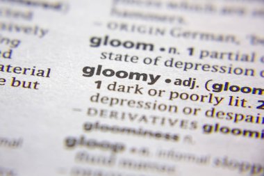 Sözlükte Kasvetli Sözcük veya tümcecik.