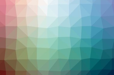 Mavi, yeşil ve sarı yatay düşük Poli arka plan resmi. Güzel çokgen tasarım deseni. 