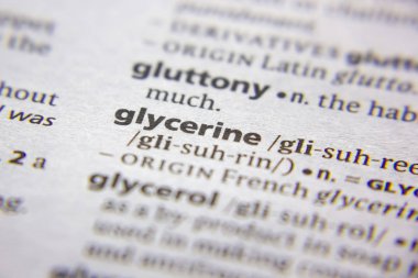 Sözlükte gliserin sözcüğü veya deyimi.