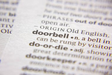 Sözlükteki sözcük veya tümcecik Doorbell.