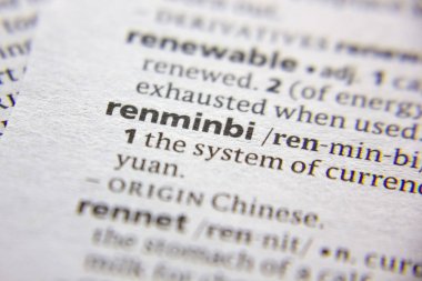Sözlükte kelime veya ifade renminbi.