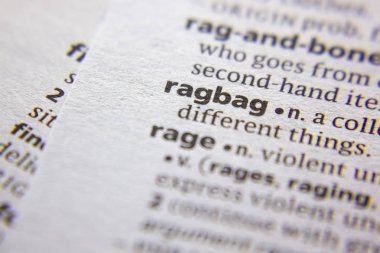 Sözlükte kelime veya ifade Ragbag.