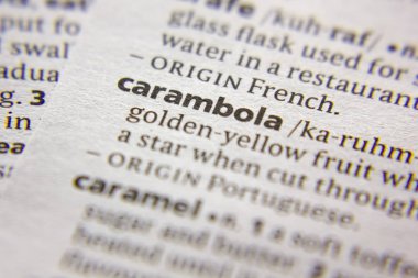 Sözlükte Kelime veya ifade Carambola.