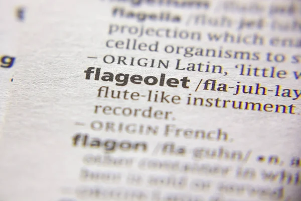 Sözlükte Flageolet sözcüğü veya tümceciği.