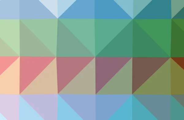 Abbildung eines abstrakten blauen, braunen, grünen, roten horizontalen Poly-Hintergrundes. schönes Polygon-Muster. — Stockfoto