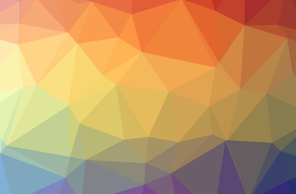 Illustration of abstract Orange, Pink, Red horizontal low poly background. Beautiful polygon design pattern. 