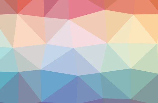 Ilustración de fondo polivinílico bajo horizontal abstracto azul, amarillo y rojo. Hermoso patrón de diseño polígono . — Foto de Stock