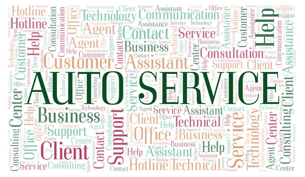 Automatikus szolgáltatás-szófelhő. — Stock Fotó